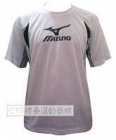 MIZUNO   56TT-90601系列短袖圓領衫(白/黑/灰)