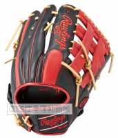 Rawlings  2024 GS4HTCY719系列 壘球用外野雙十型手套(黑/紅)