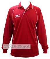 MIZUNO  58HG-72563系列長袖POLO衫(酒紅)