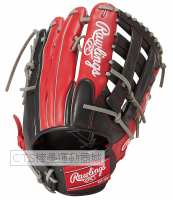 Rawlings  2023 GS3HTCY719系列軟式外野雙十型手套(黑/紅/灰)