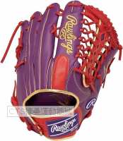 Rawlings  2023 GR3HTCY719系列軟式外野T網型手套(紫/紅/金)