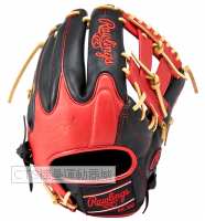 Rawlings  2024 GS4HTC565W 系列 壘球用 內野工型手套 (黑/紅)