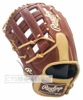 Rawlings  2023 GS3FHTCY719系列 壘球用 右手戴 外野井字型手套(咖啡色/奶油色)