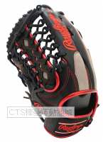 Rawlings  2024 GR4HTCY719系列 軟式 右手戴 外野T網型手套(黑/金紅/灰)